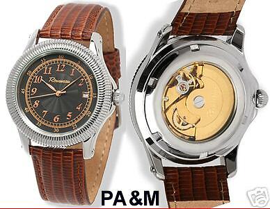 ROUSSEAU MUSE MENS AUTOMATIC WATCH NEW FREE USA S H  