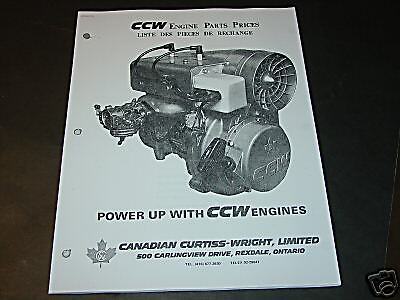 VINTAGE SNOWMOBILE CCW ENGINE PARTS LIST MANUAL  