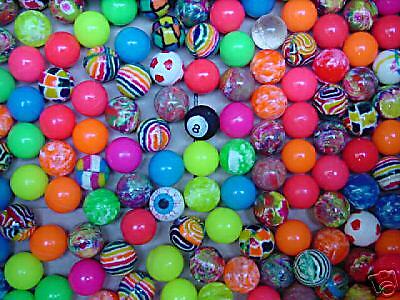 100 1  (27 mm) mixed Superballs, Super, Bouncy Balls  