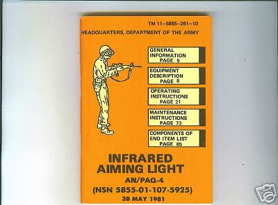 Aiming Light, Infrared, AN/PAQ 4, Operator/Maint Manual  