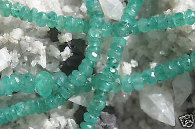 Genuine Emerald Graduating Faceted Rondelle Beads BnC  