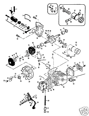 PART PISTON ASSEMBLY MCCULLOCH CHAINSAW 94662  