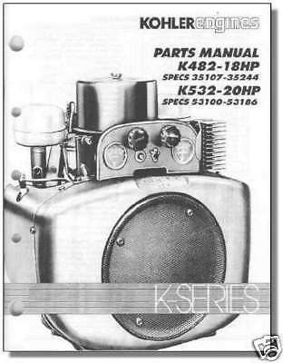 TP 2419 NEW PARTS Manual For K482   K532 KOHLER Engine  