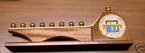 Wooden Brass Musical Menorah New Plays Rock of Ages HLL  