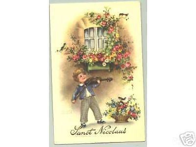  Y8376 Hannes Petersen Postcard Boy with Violin