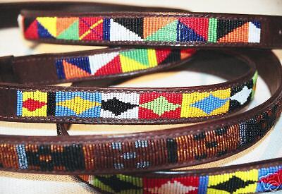 BEADED LEATHER BELTS   Handmade in Kenya, 26 to 40  