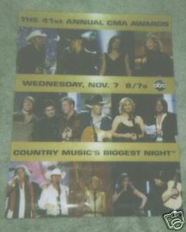 2007 CMA Awards Poster Carrie Underwood Reba McEntire  