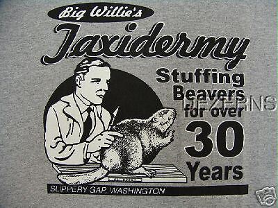 BIG WILLIES STUFFING BEAVERS TAXIDERMY MENS T SHIRT M  