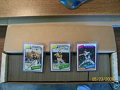 1980 Topps Complete Set 1 726 Cards Rickey Henderson RC  