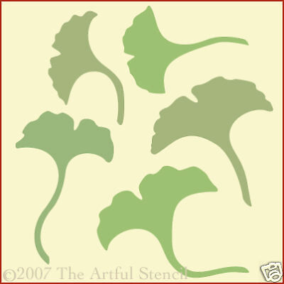 GINKO LEAVES STENCIL SET  5 STENCIL  The Artful Stencil  