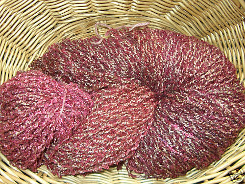 Loopy Wl/Mohair/Rayon Handpainted Yarn  MAROONED  