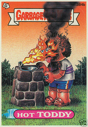 GARBAGE PAIL KIDS 10th series 384b HOT TODDY todd pale  