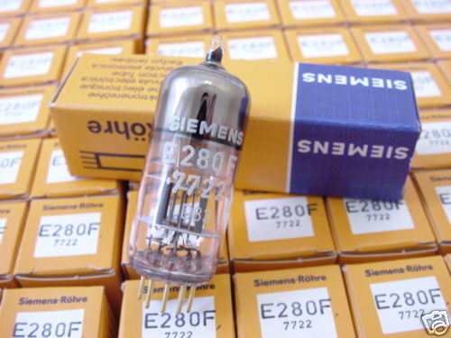 2x Siemens E280F 7722 Tubes NOS NIB Gold Pins 5842 d3a  