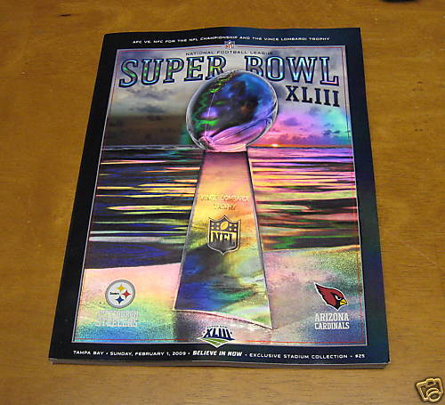 SUPER BOWL XLIII 43 HOLOGRAPH STADIUM PROGRAM SUPERBOWL  