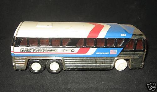 Old Vintage Friction Greyhound Bus Macau 1980 rare  