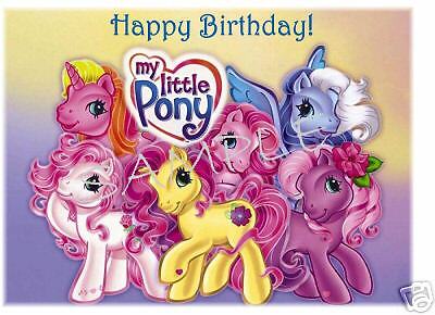 Edible Cake Image My Little Pony   Happy Birthday Rec  
