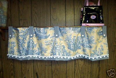 Valance Tab Top Waverly Country LifeToile; Lake  