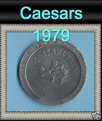 Las Vegas Caesars Palace 1979 Slot Machine $1 Token  