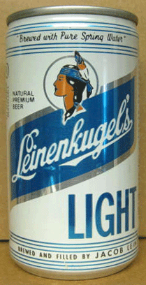 LEINENKUGELS LIGHT BEER alum Can Indian WISCONSIN 1/1+  