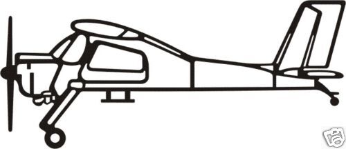 Aufkleber   M   Flugzeug Wilga Seitenansicht  