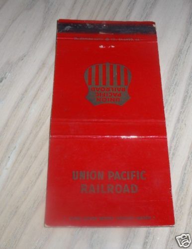 VINTAGE UNION PACIFIC RAILROAD MATCH BOOK COVER  